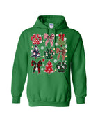 Festive Paw Prints and Christmas Trees