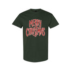 Minimalist Holiday Shirt - “Merry Christmas” Glitter Script Design