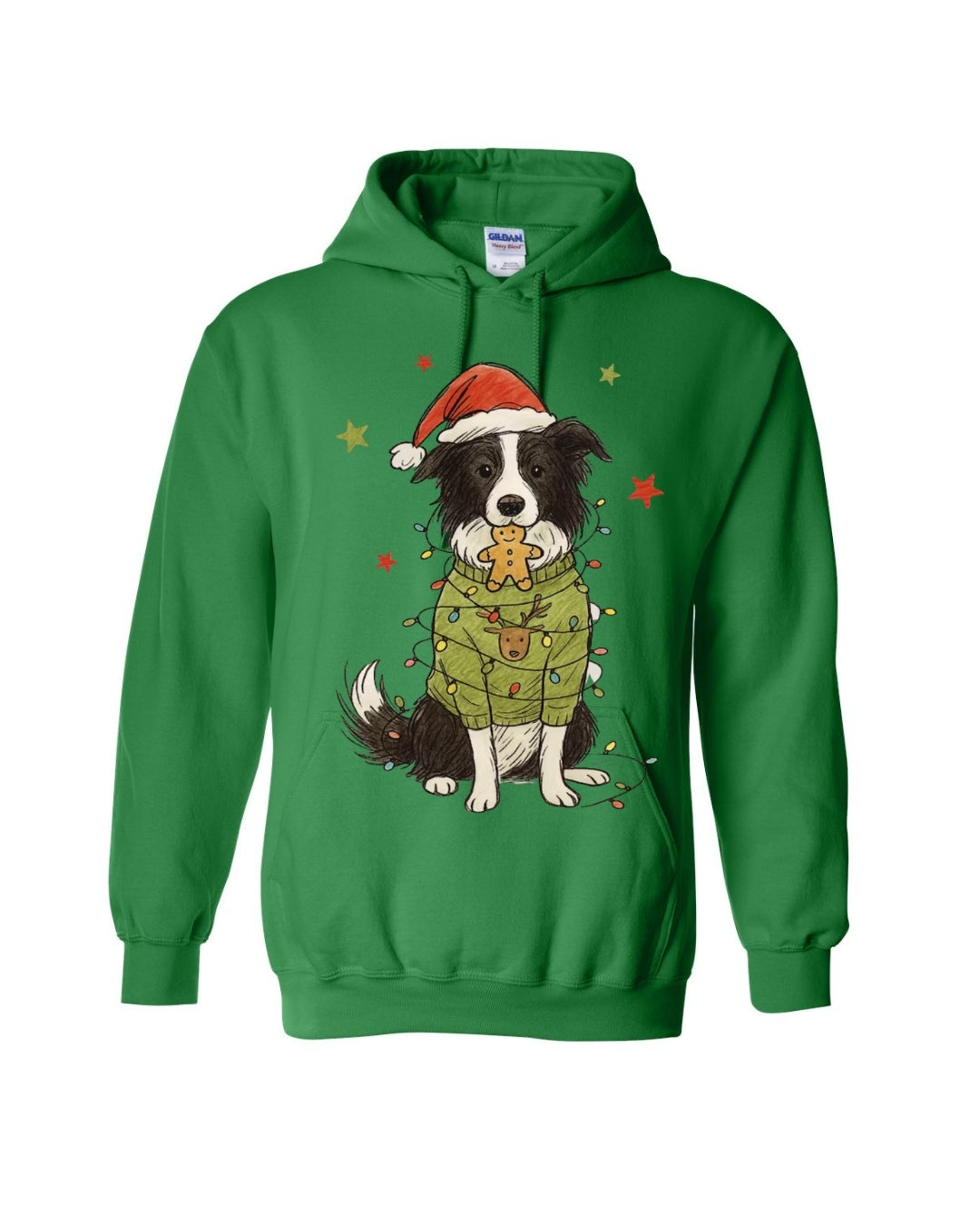 Border Collie Christmas Lights Design – Cute Holiday Dog Lover Gift
