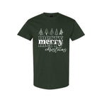 Minimalist Holiday Shirt - Merry Merry Christmas Graphic Tee