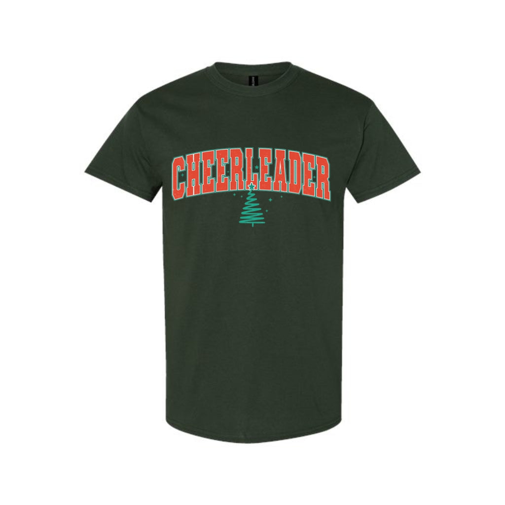 Holiday Shirt - Festive “Cheerleader” Christmas Apparel – Perfect Holiday Spirit Wear for Cheer Teams