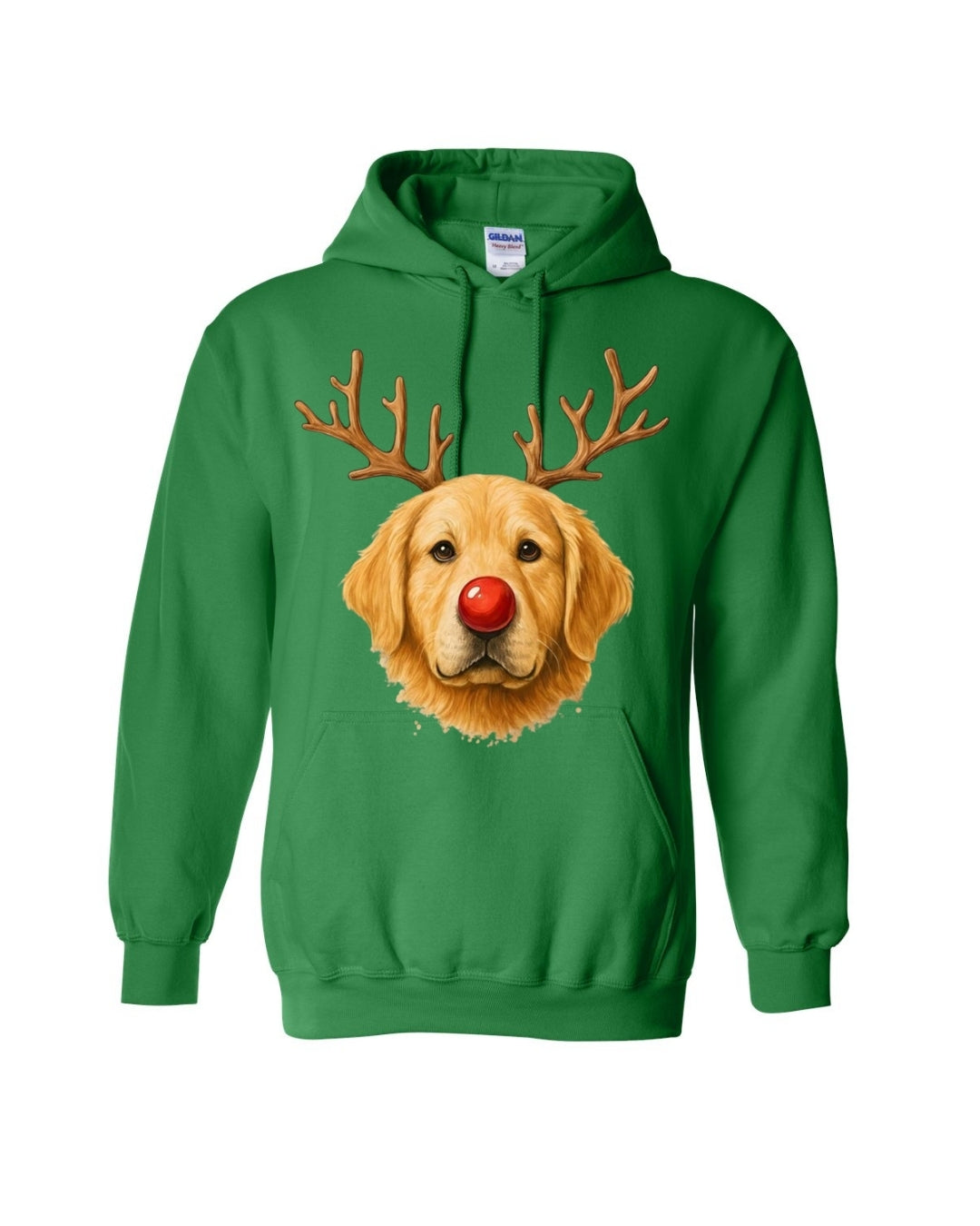 Reindeer Golden Retriever Christmas Design – Cute Holiday Dog Graphic