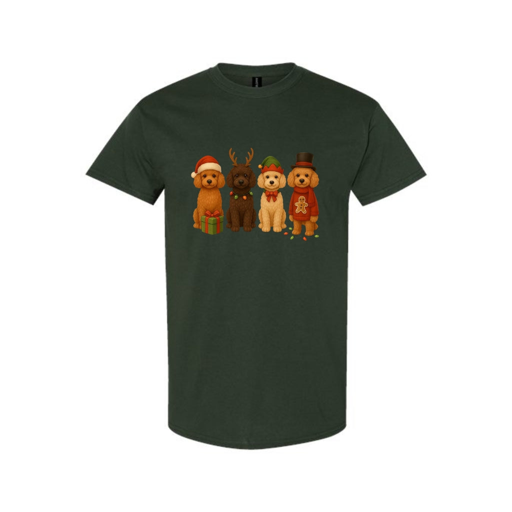 Merry & Furry Tees: Christmas Doodle Dog Squad Design – Festive Holiday Dog Lover Gift