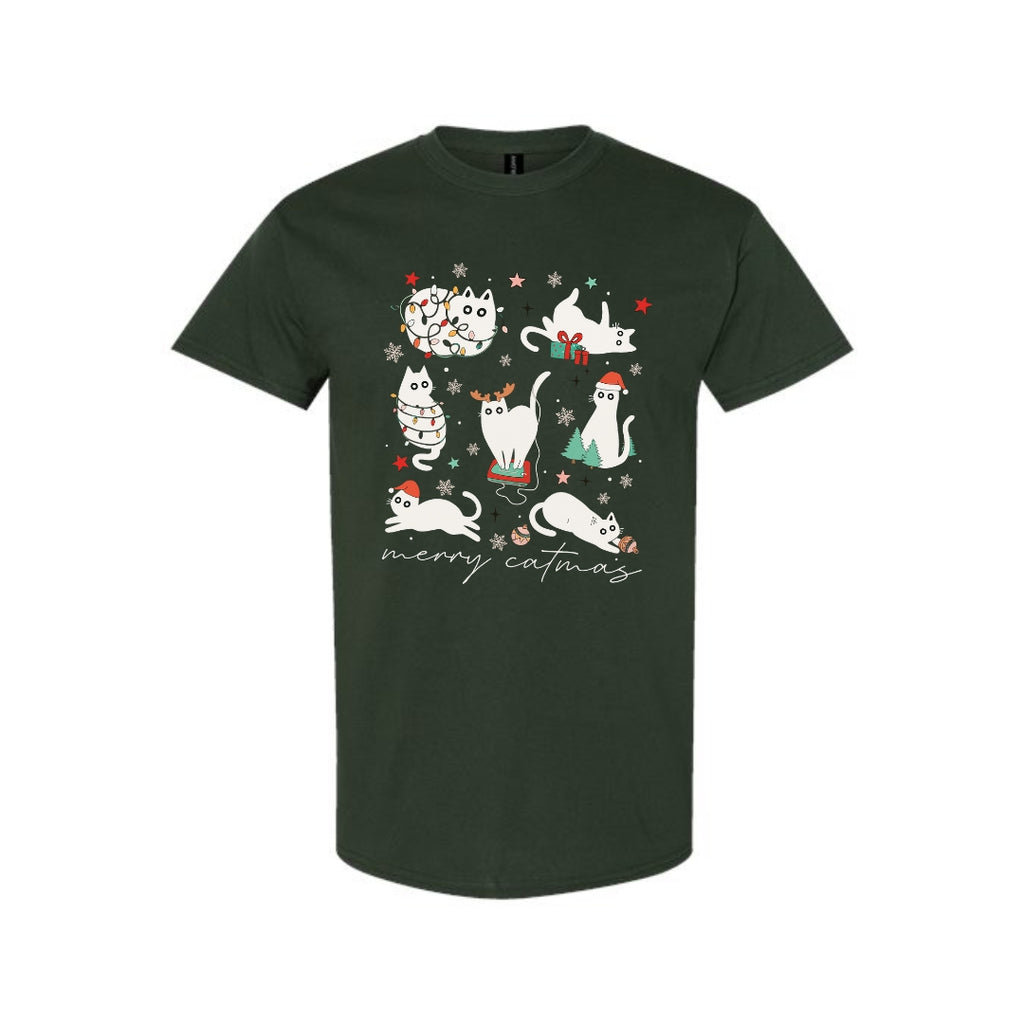 Christmas Tee for Pet Parents : Merry Catmas – Funny Christmas Cat Lover Gift