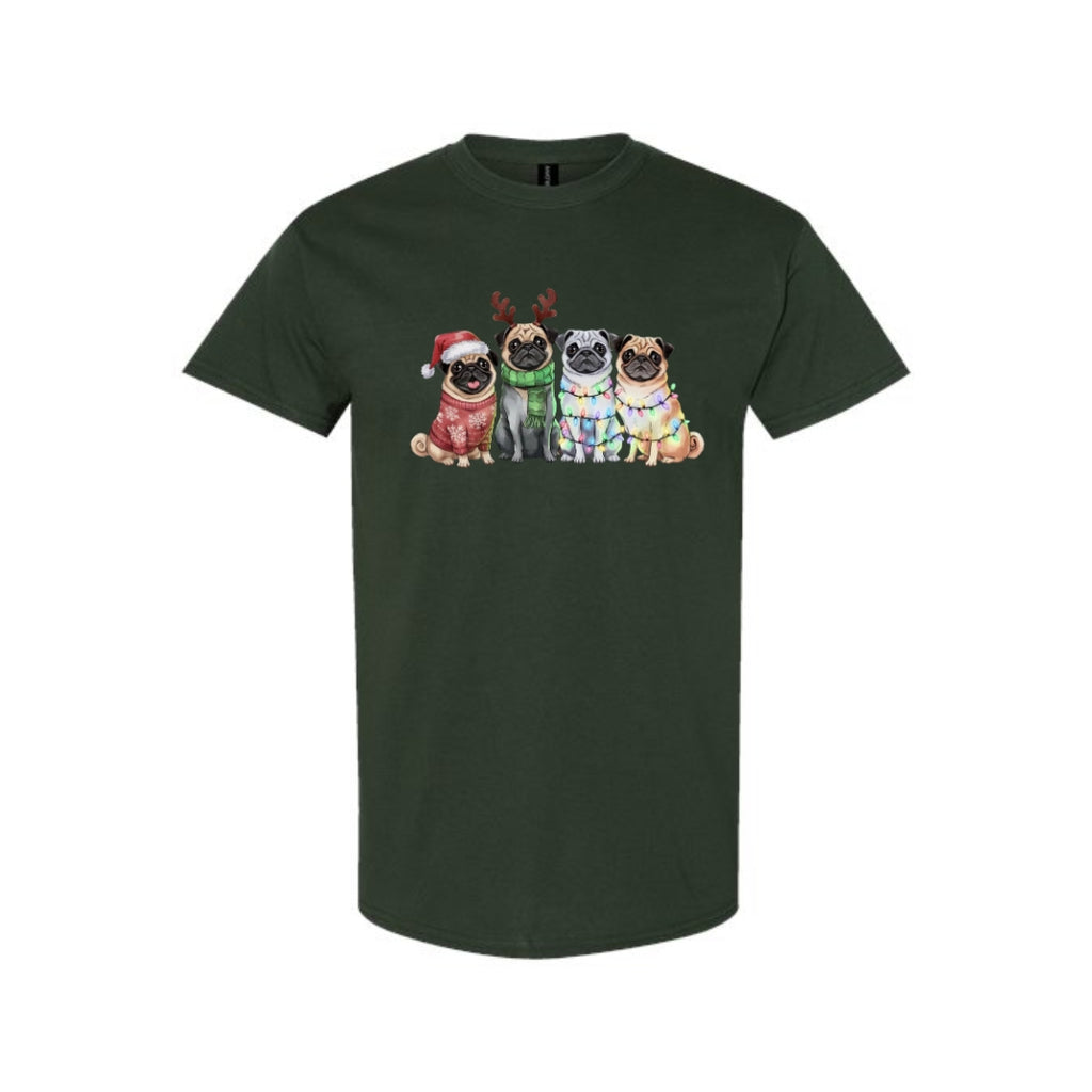 Merry & Furry Tees: Festive Pug Christmas Apparel – Cute Holiday Dog Lover Gift