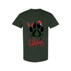 Merry & Furry Tees: Merry Christmas Paw Print Holiday Apparel – Festive Pet Lover Christmas Design