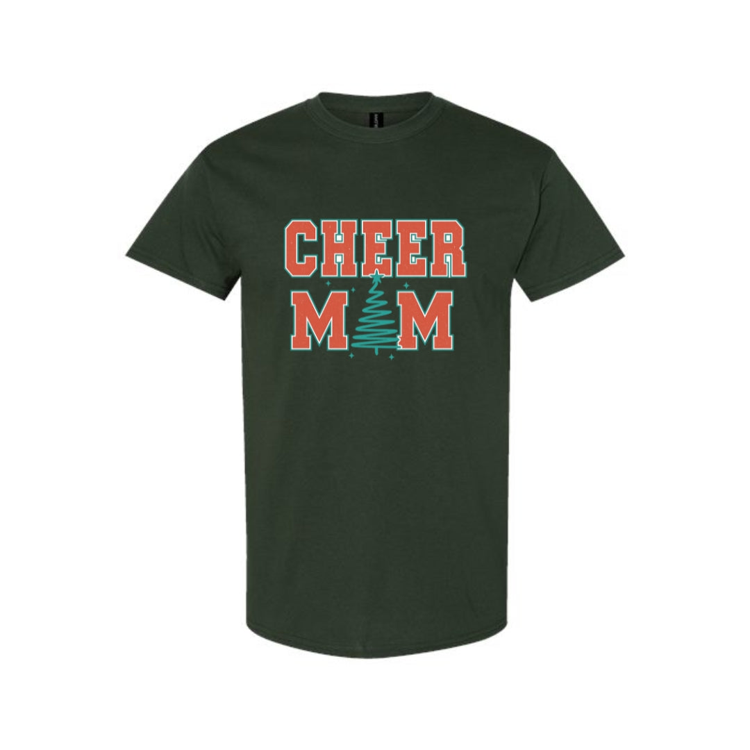 Holiday Shirt - Festive “Cheer Mom” Christmas Apparel – Perfect Holiday Spirit Wear for Cheer Moms