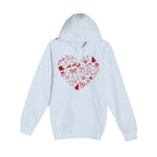 HOLIDAY HOODIE-Festive Heart Christmas Icons
