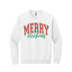 Holiday Crewneck Sweatshirt-“Merry Christmas” Bold Letter Design