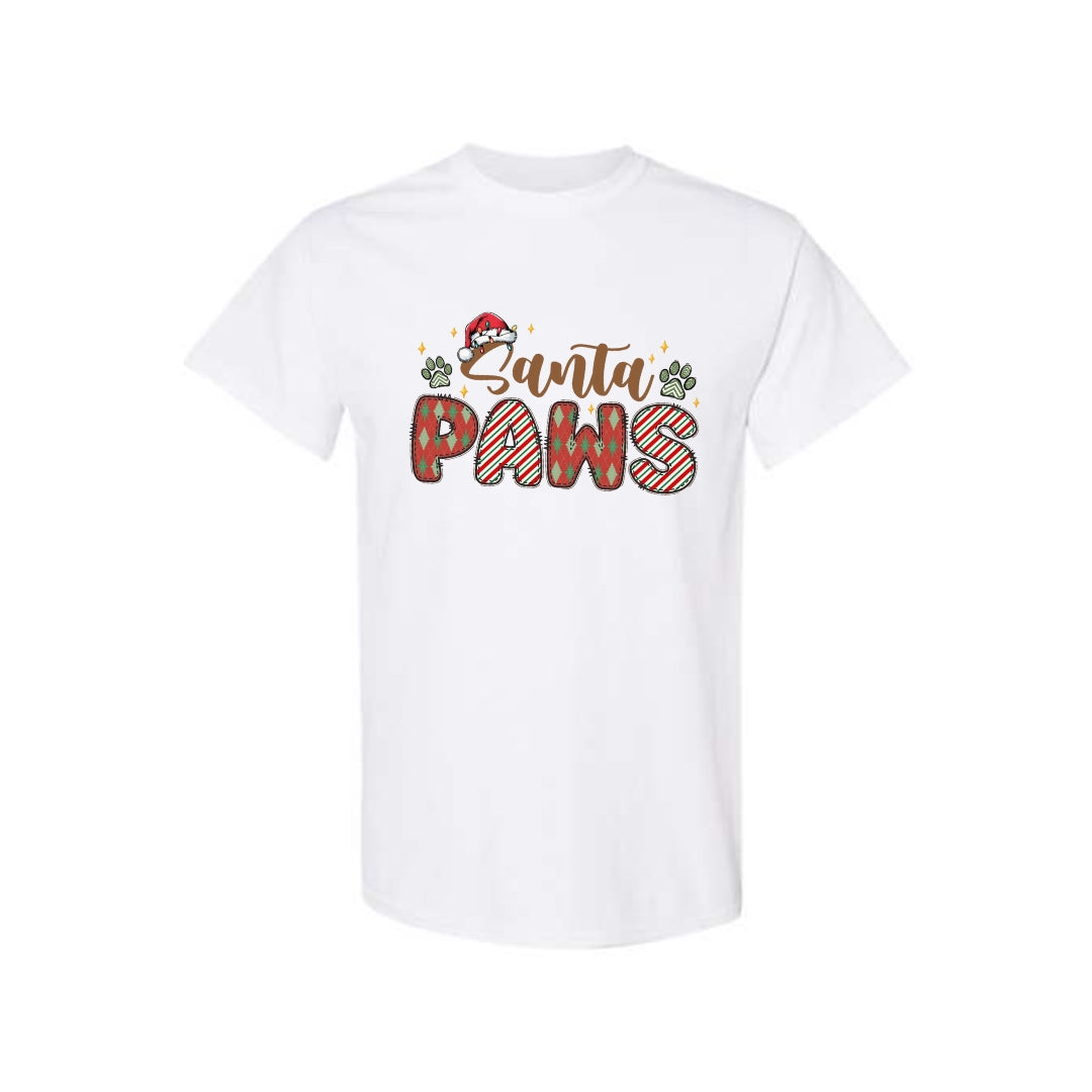 Merry & Furry Tees: Santa Paws Christmas Apparel – Cute Holiday Pet Lover Design