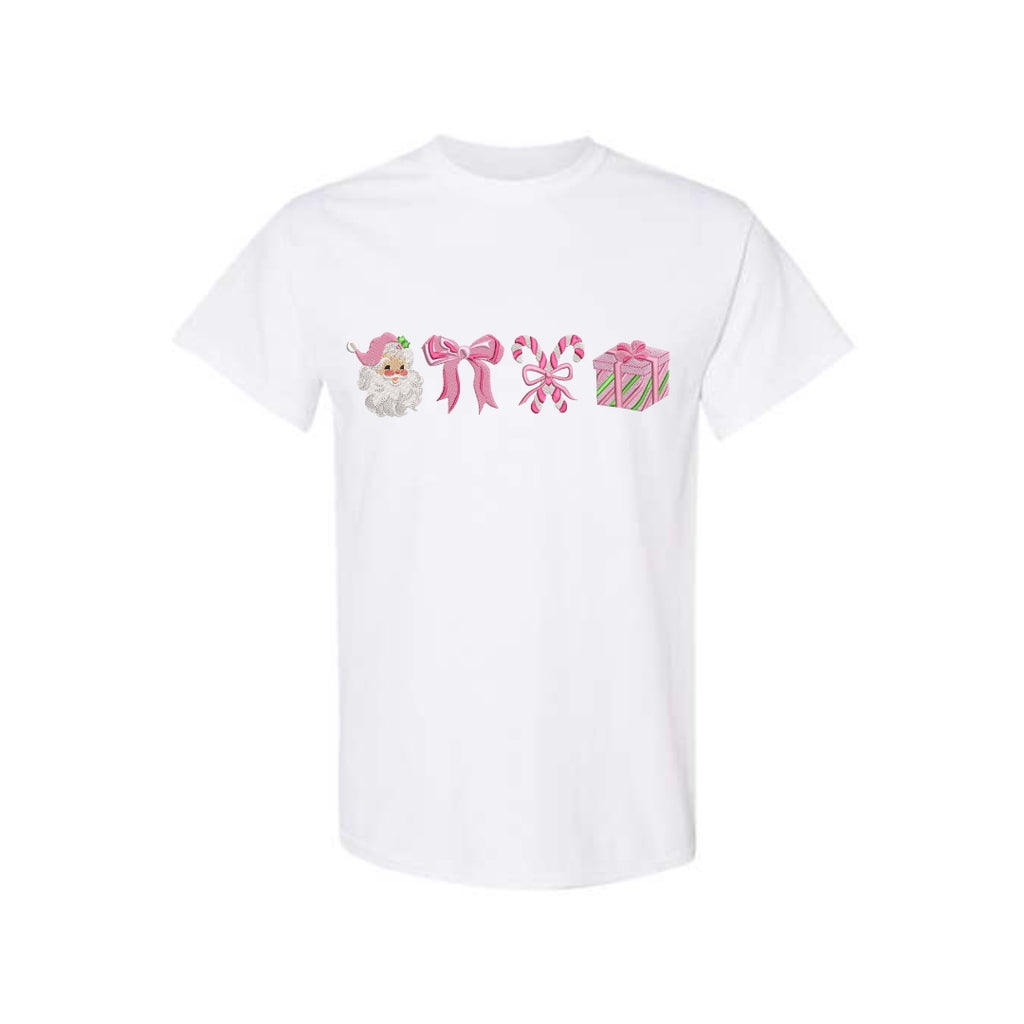Holiday Shirt -Pink Christmas Icons Graphic