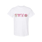 Holiday Shirt -Pink Christmas Icons Graphic