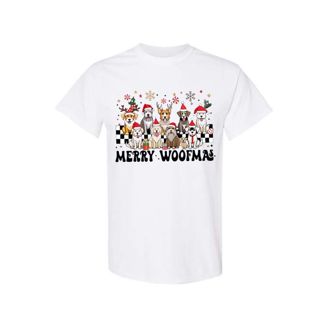 Christmas Tee for Pet Parents : Merry Woofmas Dog Lover Apparel