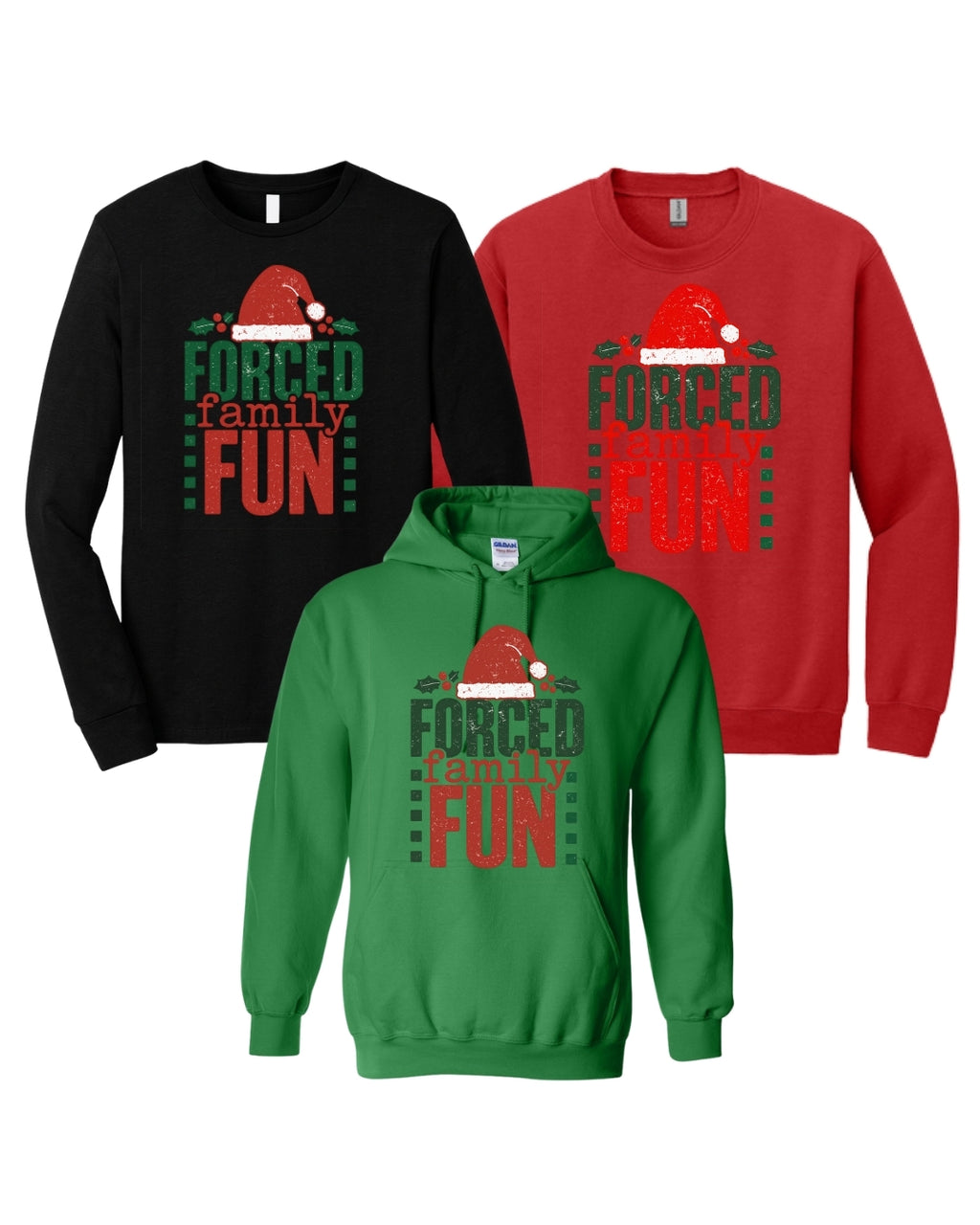 “Holiday Forced Family Fun Festive Humor Design”