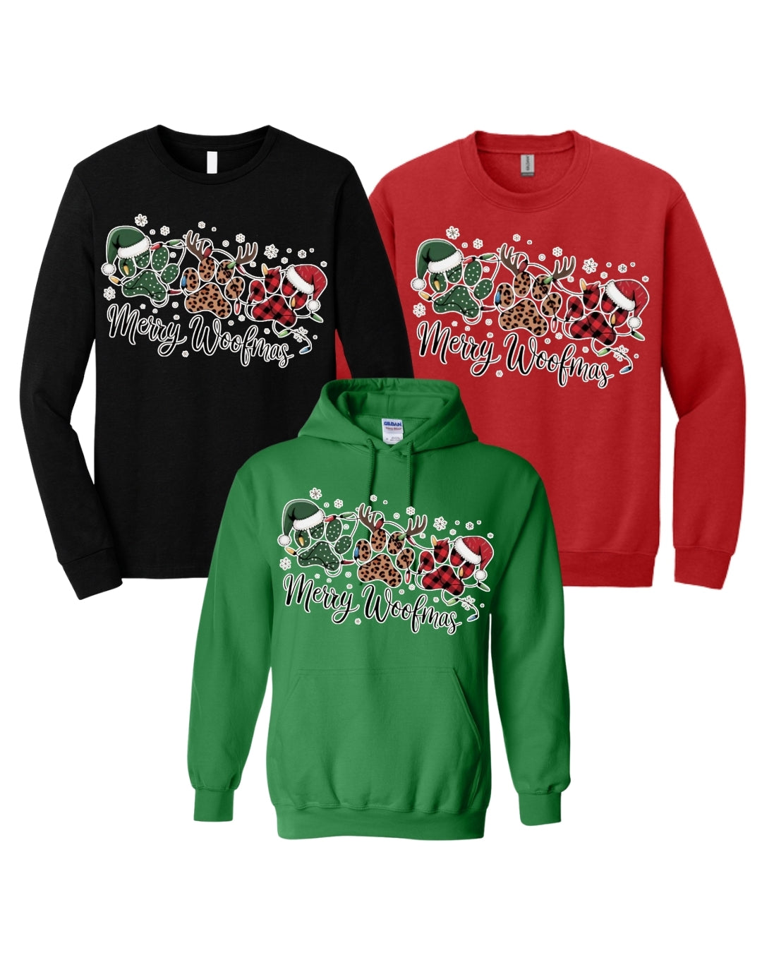 Merry Woofmas Paw Print Apparel – Festive Dog Lover Christmas Gift