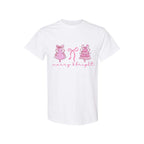 Holiday Shirt - Merry & Bright Pink Christmas Graphic