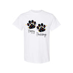 Merry & Furry Tees: “Happy Pawlidays Festive Paw Print Lights Design”