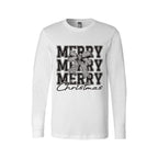 Holiday Long Sleeves-Merry Merry Merry Christmas Graphic
