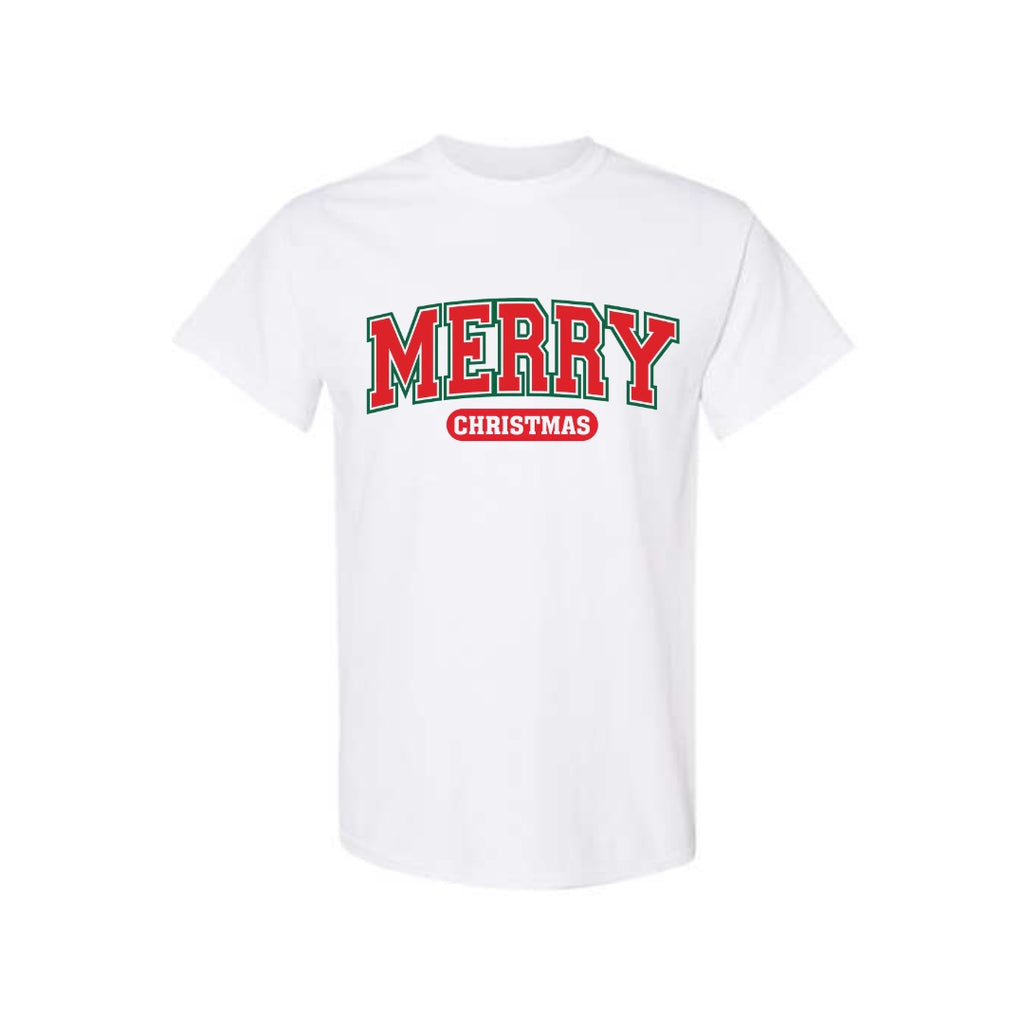 Minimalist Holiday Shirt - Merry Christmas Graphic Apparel
