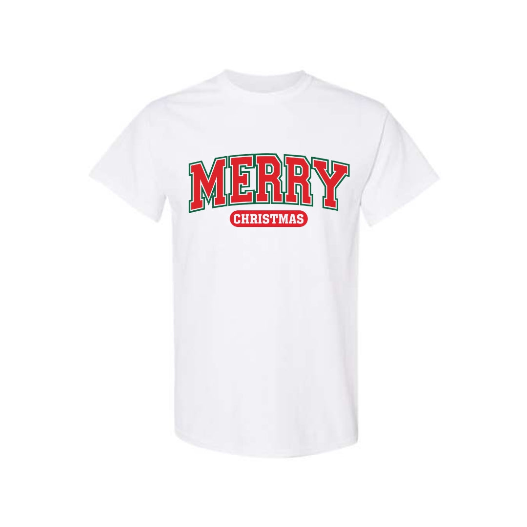 Minimalist Holiday Shirt - Merry Christmas Graphic Apparel