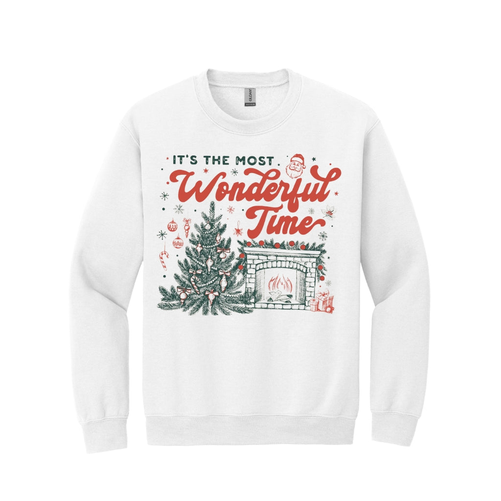 Holiday Crewneck Sweatshirt- It’s the Most Wonderful Time Christmas Graphic