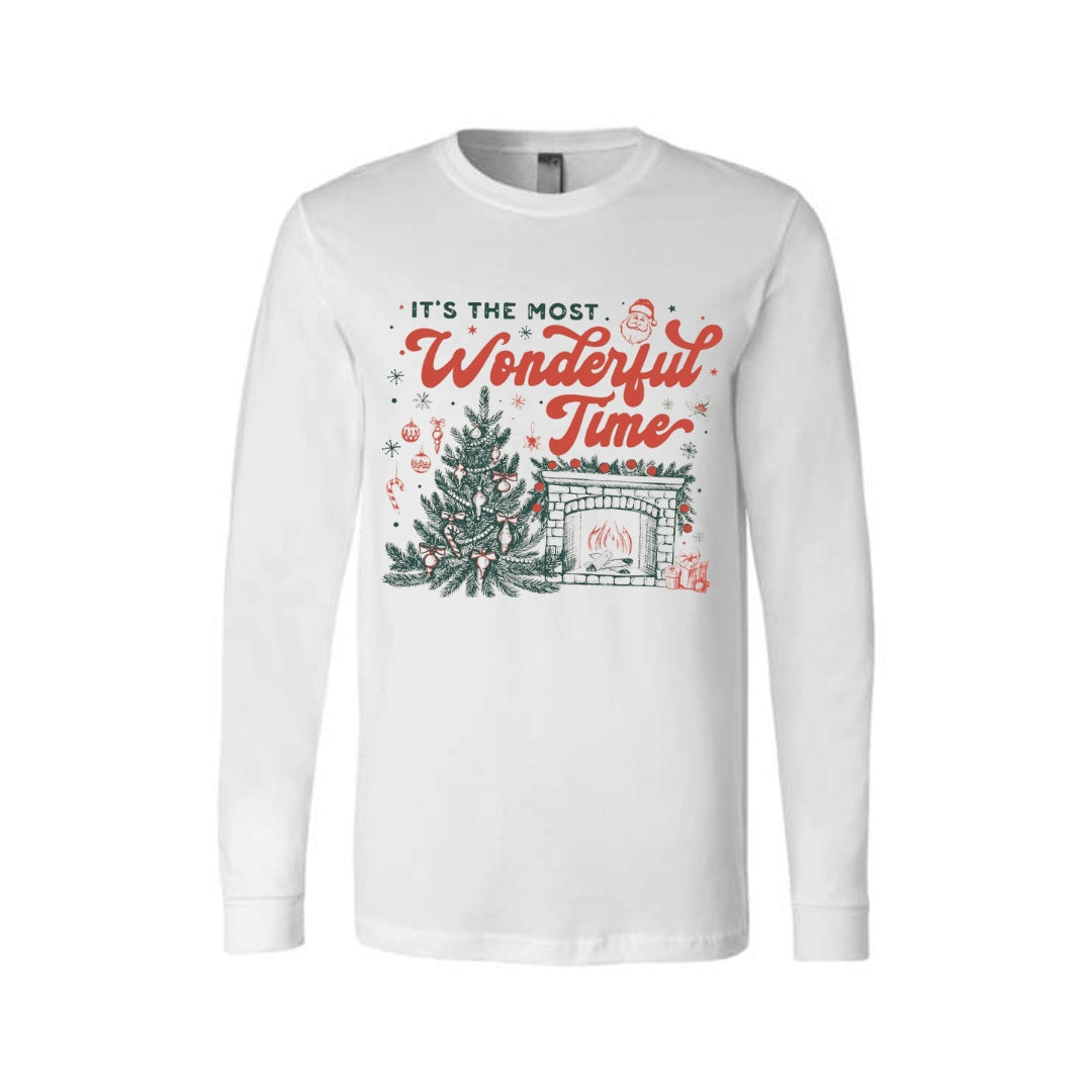 Holiday Long Sleeves-It’s the Most Wonderful Time Christmas Graphic
