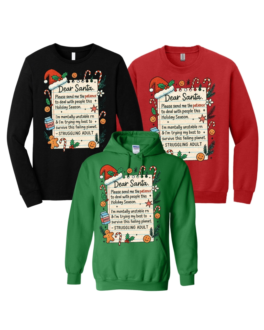 “Dear Santa: Struggling Adult Holiday Survival Design”