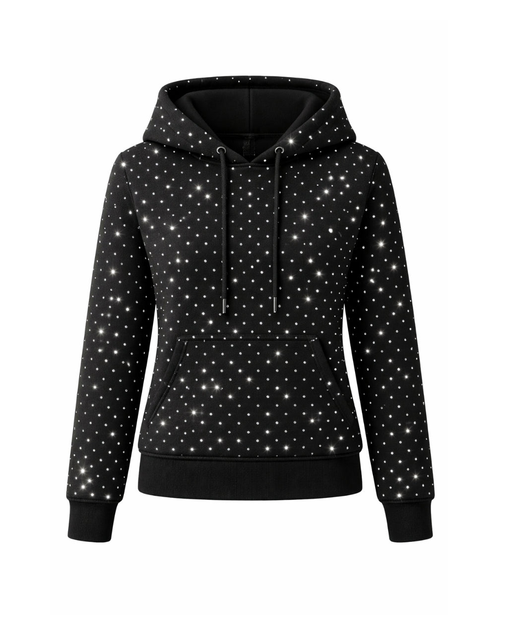 Silver Rhinestone Field Hoodie