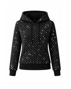 Silver Rhinestone Field Hoodie