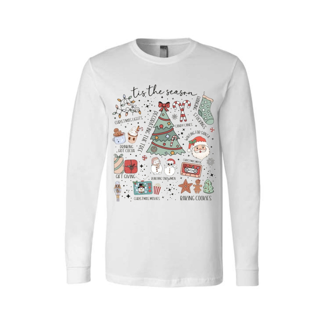 Holiday Long Sleeves- ‘Tis the Season’ Christmas Icons