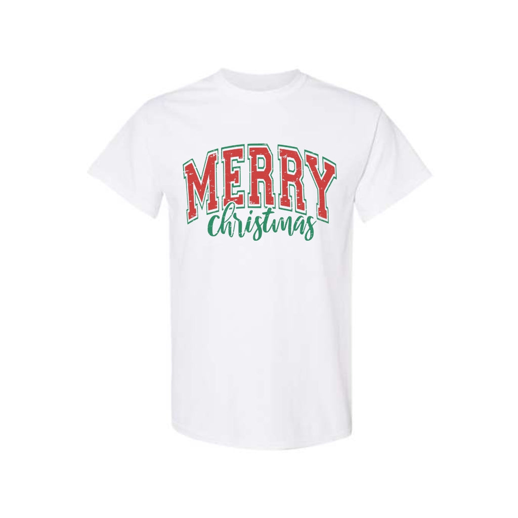 Minimalist Holiday Shirt - “Merry Christmas” Bold Letter Design