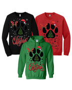 Merry Christmas Paw Print Holiday Apparel – Festive Pet Lover Christmas Design