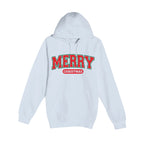 HOLIDAY HOODIE-“Merry Christmas” Holiday Apparel – Classic Varsity Style Christmas Design