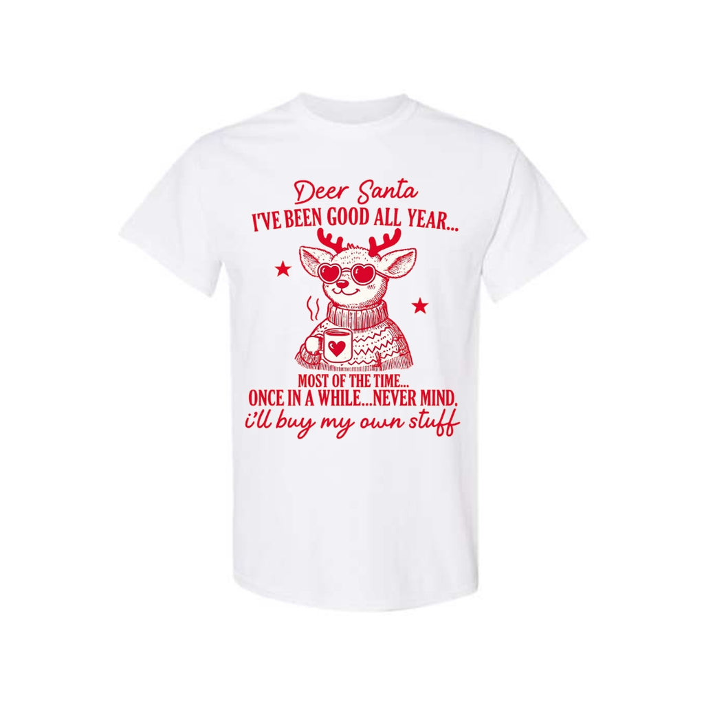 FUNNY HOLIDAY SHIRT: Good-ish Reindeer Christmas Sass Design