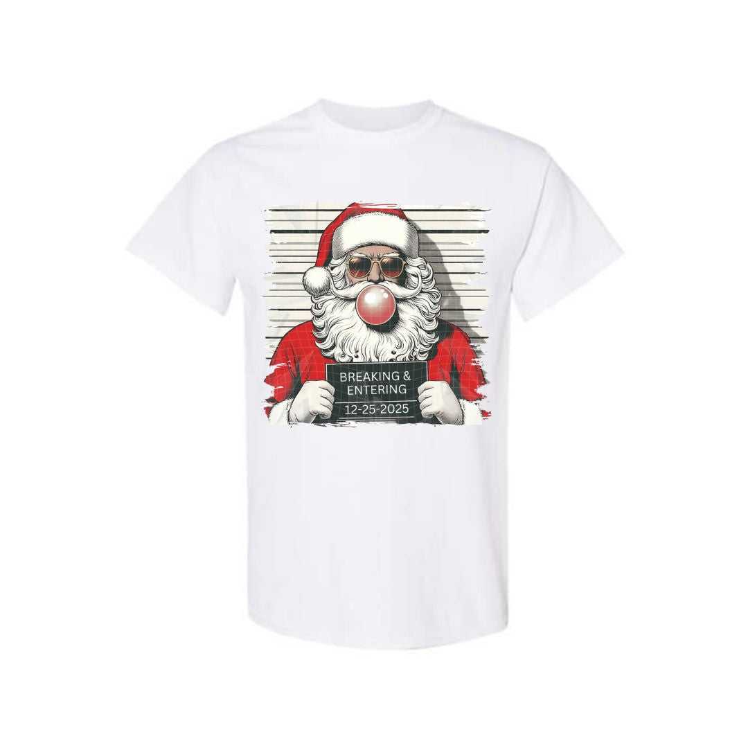 FUNNY HOLIDAY SHIRT: “Santa’s Christmas Mugshot Design”