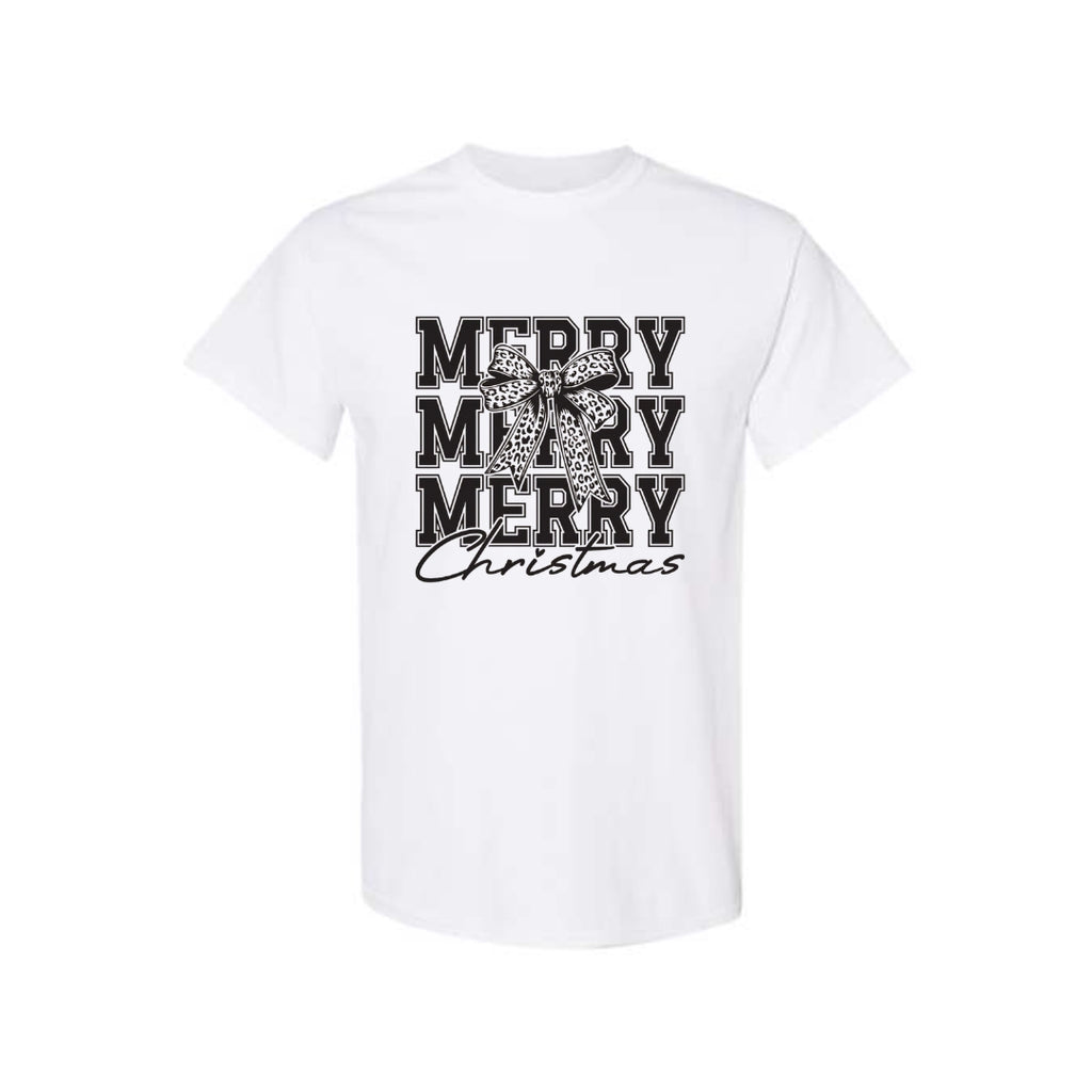 Holiday Shirt - Merry Merry Merry Christmas Graphic