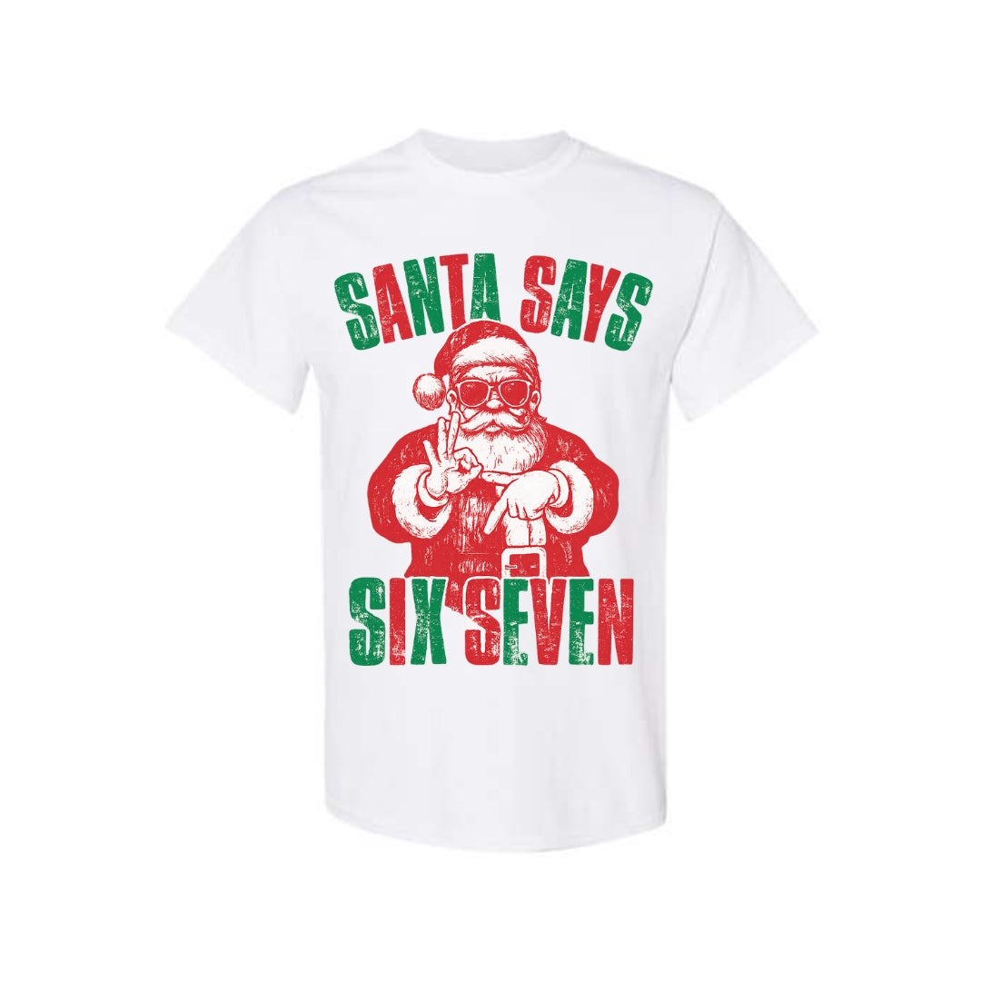 FUNNY HOLIDAY SHIRT: “Santa Says 6 & 7”
