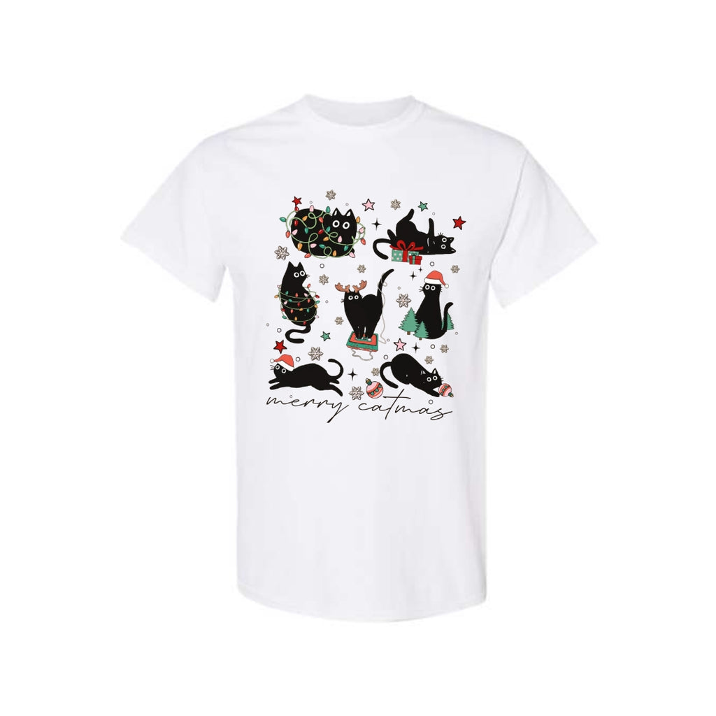 Christmas Tee for Pet Parents : Merry Catmas – Funny Christmas Cat Lover Gift