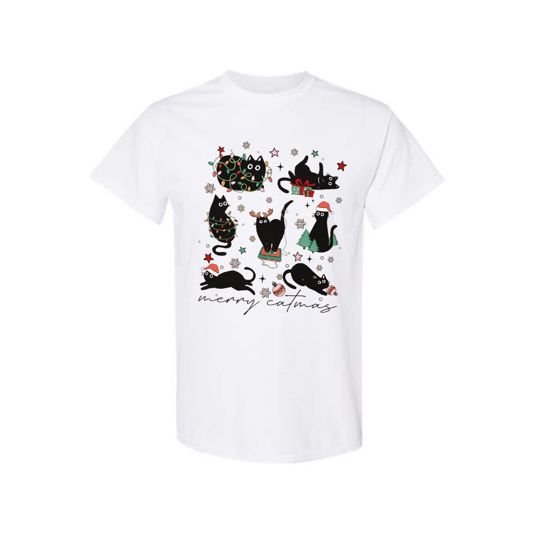 Christmas Tee for Pet Parents : Merry Catmas – Funny Christmas Cat Lover Gift