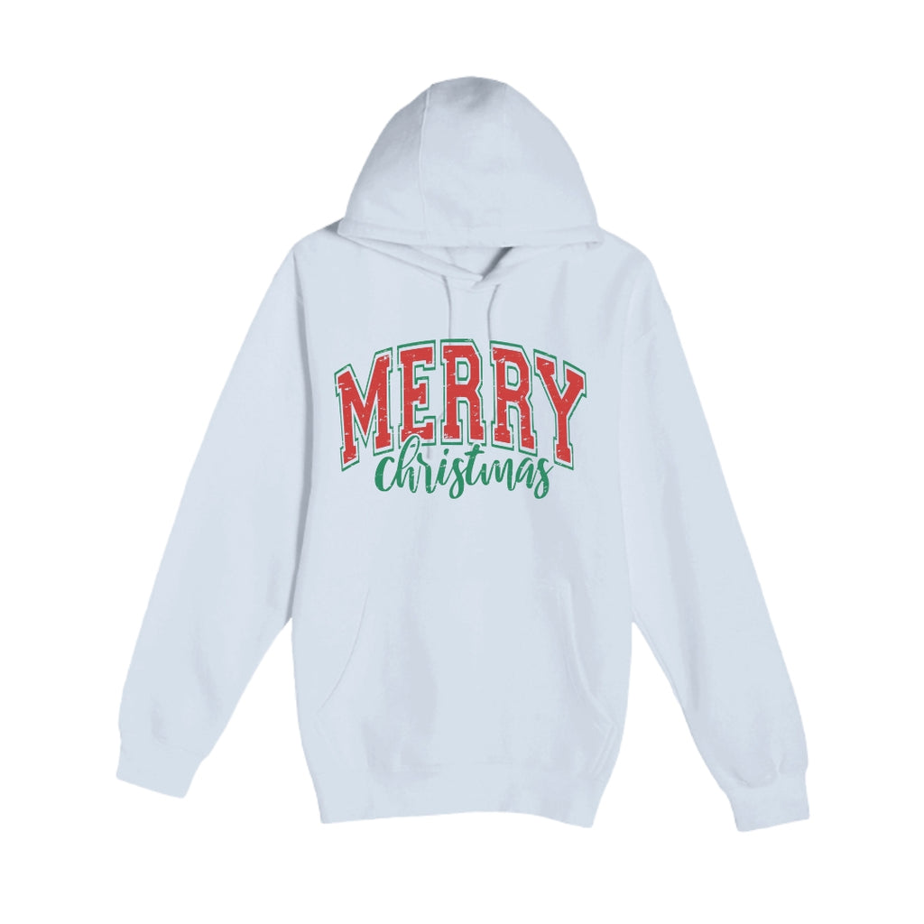 HOLIDAY HOODIE-“Merry Christmas” Bold Letter Design