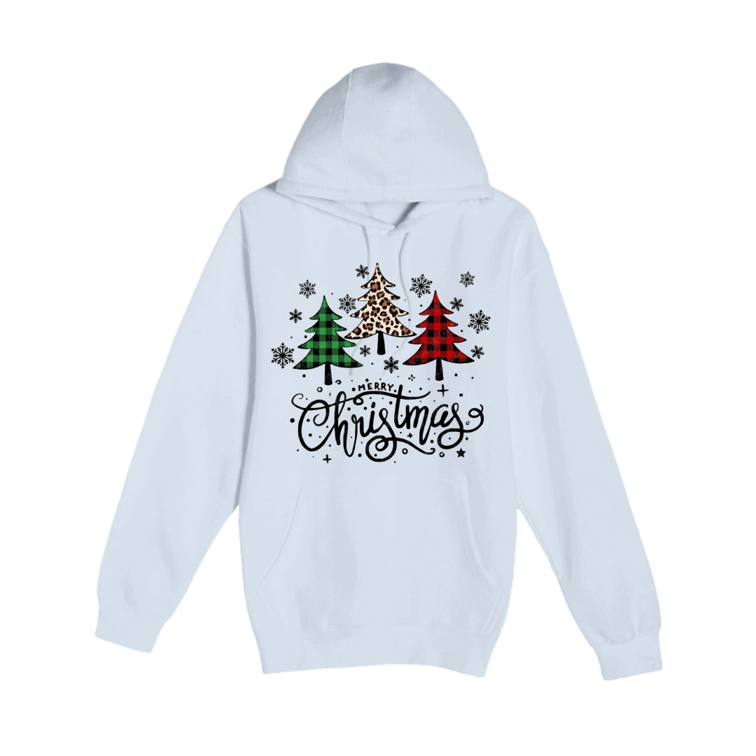 HOLIDAY HOODIE-Merry Christmas 3 Graphic Trees