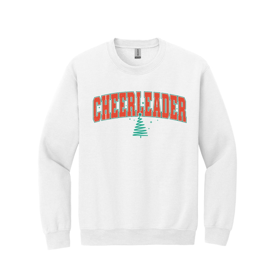 Holiday Crewneck Sweatshirt-Festive “Cheerleader” Christmas Apparel – Perfect Holiday Spirit Wear for Cheer Teams