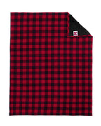 Cozy Buffalo Plaid Fleece Blanket – Red & Black Checkered Throw | Soft, Warm, Reversible Plush Blanket