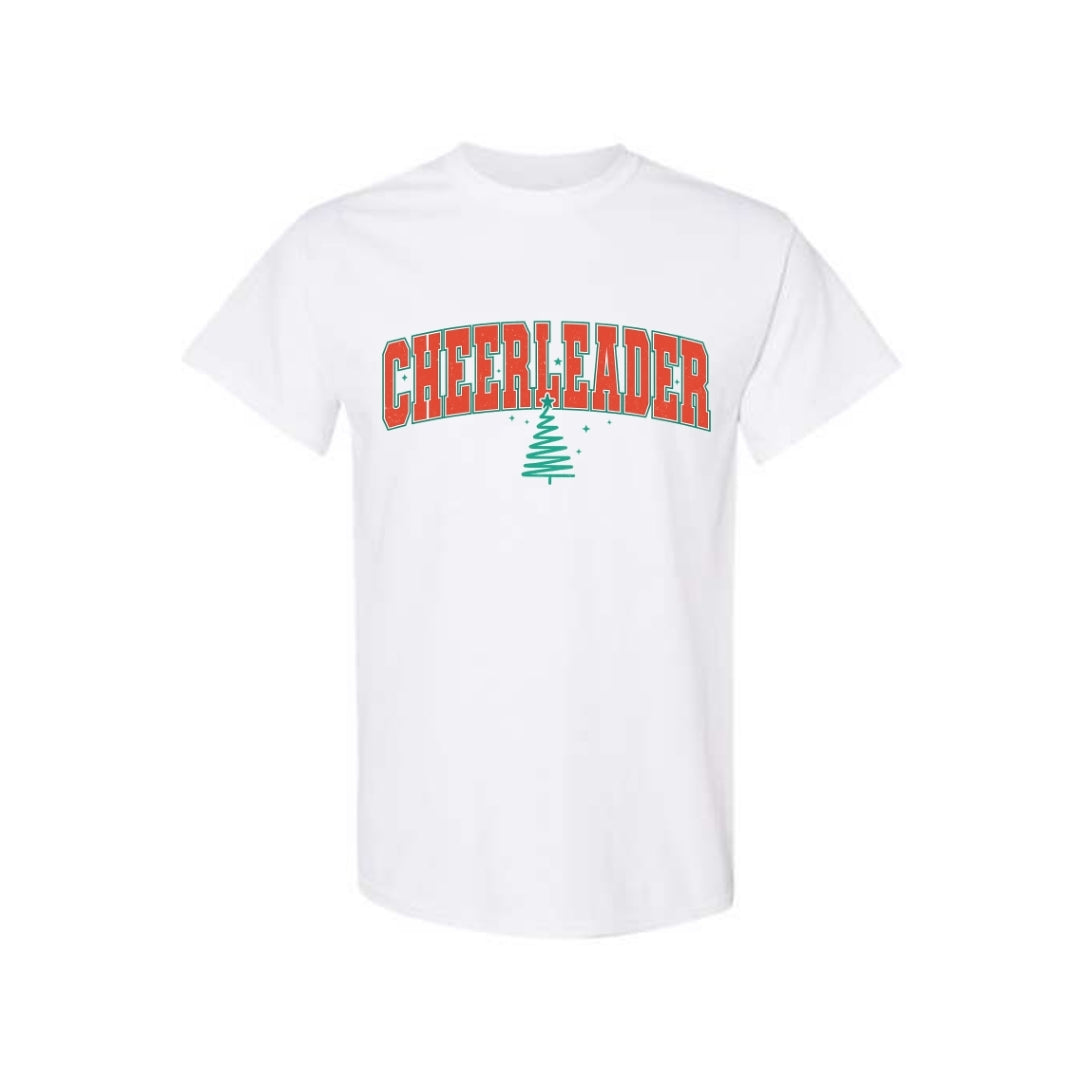 Holiday Shirt - Festive “Cheerleader” Christmas Apparel – Perfect Holiday Spirit Wear for Cheer Teams