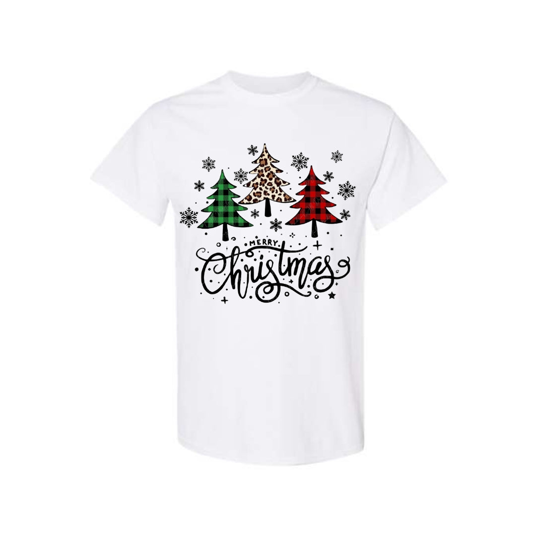 Holiday Shirt -Merry Christmas 3 Graphic Trees