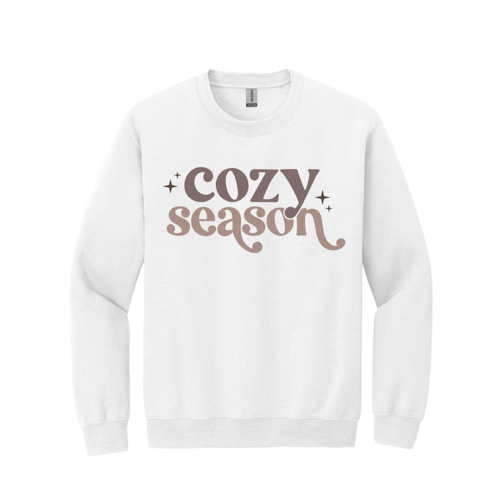 Holiday Crewneck Sweatshirt-Retro “Cozy Season” Apparel – Perfect for Fall, Winter, and All Things Snuggly