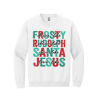 Holiday Crewneck Sweatshirt- Dance Like Frosty, Shine Like Rudolph, Give Like Santa, Love Like Jesus