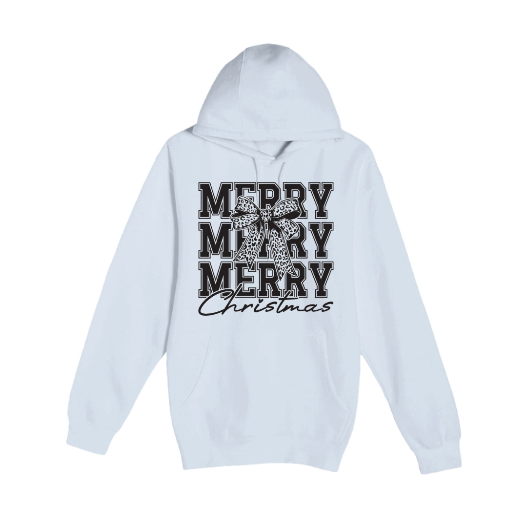 HOLIDAY HOODIE-Merry Merry Merry Christmas Graphic