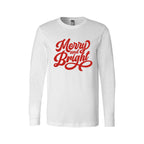 Holiday Long Sleeves-Merry and Bright Holiday Graphic