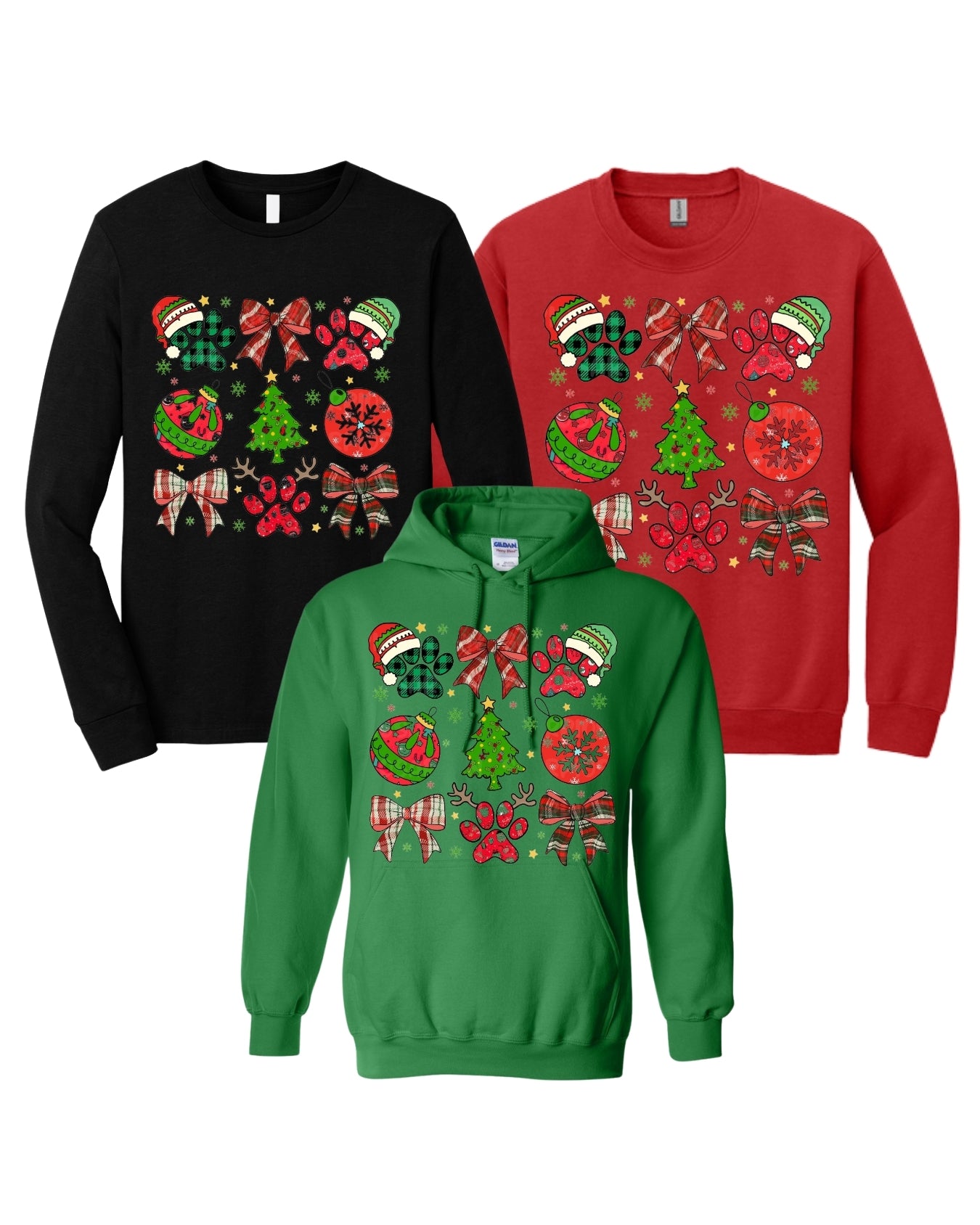 Paw Print Christmas Apparel – Festive Dog Lover Holiday Gift